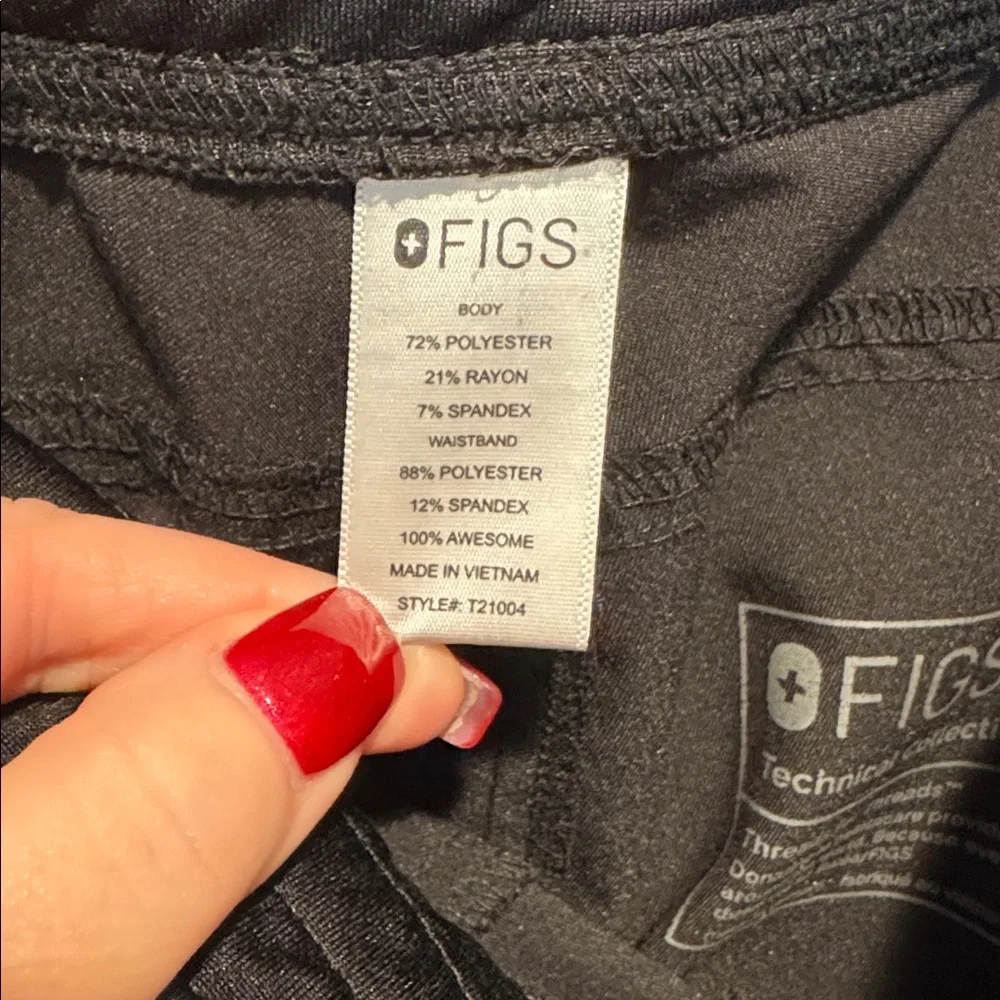 Figs Black Drawstring Scrub Pants